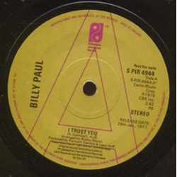 Billy Paul I Trust You Vinyl 7" USED
