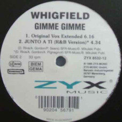 Whigfield Gimme Gimme USED VINYL 12INCH 33 S RPM MAXI-SINGLE