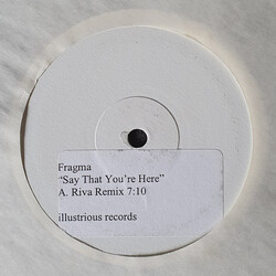 Fragma Say That You're Here USED VINYL 12INCH WHITE LABEL