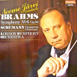 Neeme Järvi / London Symphony Orchestra / Johannes Brahms / Robert Schumann Symphony No. 4  Op. 98 · Genoveva Overture Vinyl LP USED