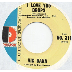 Vic Dana I Love You Drops / Sunny Skies USED VINYL 7INCH 45 RPM PROMO MONO