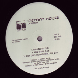 Instant House LP Sampler USED VINYL 12INCH 33 S RPM 45 RPM PROMO