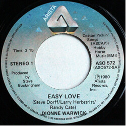 Dionne Warwick Easy Love USED VINYL 7INCH 45 RPM SINGLE