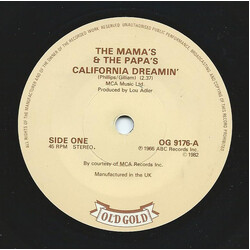 The Mamas & The Papas California Dreamin' / Monday Monday Vinyl 7" USED