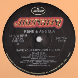 René & Angela Save Your Love (For #1) USED VINYL 12INCH 33 S RPM