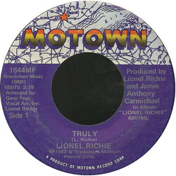 Lionel Richie Truly USED VINYL 7INCH 45 RPM SINGLE