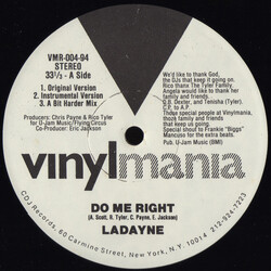 Ladayne Do Me Right USED VINYL 12INCH 33 S RPM
