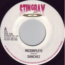 Sanchez Incomplete USED VINYL 7INCH 45 RPM SINGLE