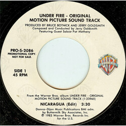Jerry Goldsmith Nicaragua USED VINYL 7INCH 45 RPM PROMO