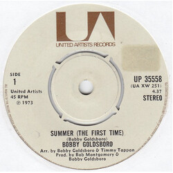 Bobby Goldsboro Summer (The First Time) VINYL 7" USED