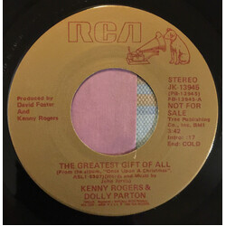 Kenny Rogers / Dolly Parton The Greatest Gift Of All USED VINYL 7INCH 45 RPM PROMO