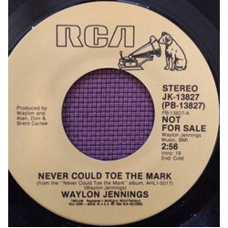 Waylon Jennings Never Could Toe The Mark USED VINYL 7INCH 45 RPM PROMO