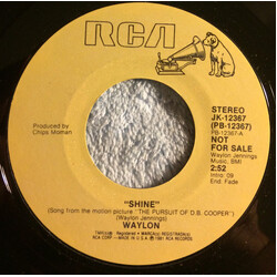 Waylon Jennings Shine USED VINYL 7INCH SINGLE PROMO