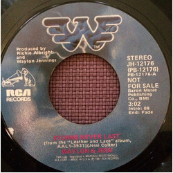 Waylon Jennings / Jessi Colter Storms Never Last USED VINYL 7INCH 45 RPM PROMO STEREO MONO
