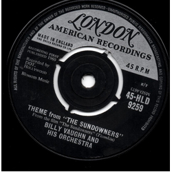 Billy Vaughn And His Orchestra Theme From "The Sundowners" / Old Cape Cod Vinyl 7" USED