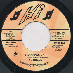 Al Green Livin' For You USED VINYL 7INCH 45 RPM SINGLE PROMO STEREO MONO