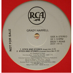 Grady Harrell Sticks And Stones USED VINYL 12INCH 33 S RPM PROMO STEREO
