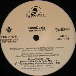 ShanDozia Pink Pannies USED VINYL 12INCH 33 S RPM PROMO