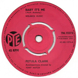 Petula Clark Baby It's Me USED VINYL 7INCH 45 RPM SINGLE