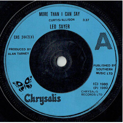 Leo Sayer More Than I Can Say USED VINYL 7INCH 45 RPM SINGLE