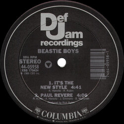 Beastie Boys It's The New Style / Paul Revere USED VINYL 12INCH 33 S RPM MISPRINT STEREO