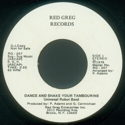 The Universal Robot Band Dance And Shake Your Tambourine USED VINYL 7INCH 45 RPM SINGLE PROMO STEREO