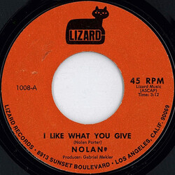 Nolan Porter I Like What You Give / Somebody's Cryin' USED VINYL 7INCH 45 RPM STYRENE