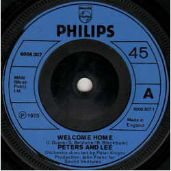 Peters & Lee Welcome Home USED VINYL 7INCH 45 RPM SINGLE