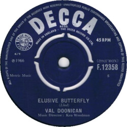 Val Doonican Elusive Butterfly USED VINYL 7INCH 45 RPM SINGLE