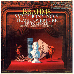 Johannes Brahms / Fritz Reiner / The Chicago Symphony Orchestra Symphony No. 3, Tragic Overture Vinyl LP USED