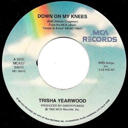 Trisha Yearwood Down On My Knees USED VINYL 7INCH 45 RPM SINGLE