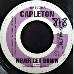 Capleton / Danny Browne Never Get Me Down / Sledge Rhythm USED VINYL 7INCH