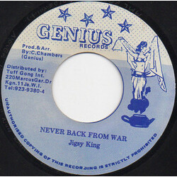 Jigsy King Never Back From War USED VINYL 7INCH 45 RPM
