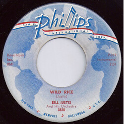The Bill Justis Orchestra Wild Rice / Scroungie USED VINYL 7INCH 45 RPM SINGLE