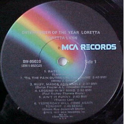 Loretta Lynn Entertainer Of The Year - Loretta Vinyl LP USED
