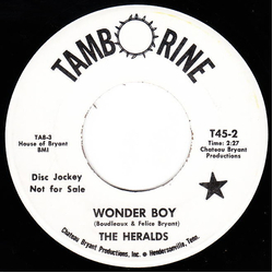 The Heralds (2) Wonder Boy / Peggy Vinyl 7" USED