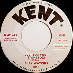 Billy Watkins Just For You (Stone Fox) / Beverly USED VINYL 7INCH 45 RPM SINGLE PROMO