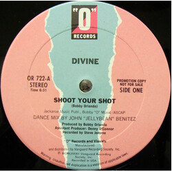 Divine Shoot Your Shot USED VINYL 12INCH 33 S RPM PROMO
