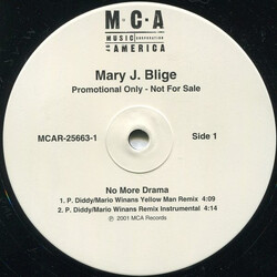 Mary J. Blige No More Drama (Remix) USED VINYL 12INCH PROMO