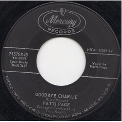 Patti Page Goodbye Charlie USED VINYL 7INCH 45 RPM SINGLE