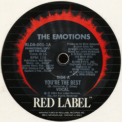 The Emotions You're The Best USED VINYL 12INCH 33 S RPM SINGLE PROMO