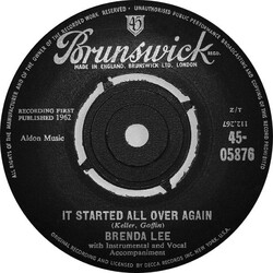 Brenda Lee It Started All Over Again / Heart In Hand USED VINYL 7INCH 45 RPM SINGLE