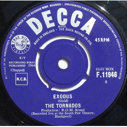 The Tornados Exodus Vinyl 7" USED