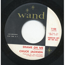Chuck Jackson Shame On Me / Candy USED VINYL 7INCH 45 RPM PROMO