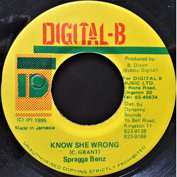 Spragga Benz Know She Wrong USED VINYL 7INCH 45 RPM