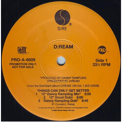 D:Ream Things Can Only Get Better VINYL 12" USED