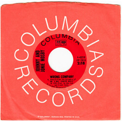 Johnny & Jonie Mosby Wrong Company / Strawberry Wine USED VINYL 7INCH 45 RPM SINGLE