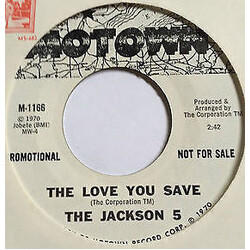 The Jackson 5 The Love You Save USED VINYL 7INCH 45 RPM SINGLE SIDED SINGLE PROMO