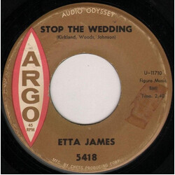Etta James Stop The Wedding / Street Of Tears USED VINYL 7INCH 45 RPM SINGLE