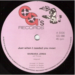 Barbara Jones Just When I Needed You Most USED VINYL 12INCH 45 RPM